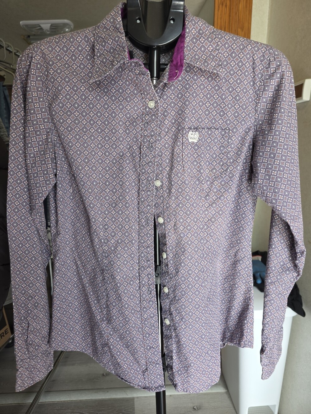 Womens Button Down Cinch Shirt